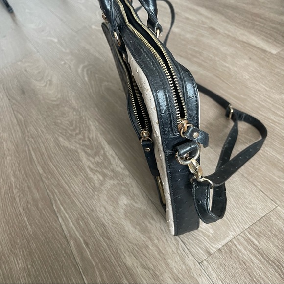 ALDO Ostrich Faux Leather Laptop Messenger Bag - Picture 7 of 11